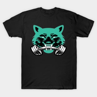 Wolf sport and fitness lovely blend drawing cute cool colorful T-Shirt